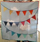 Bunting in the sky Baby Quilt